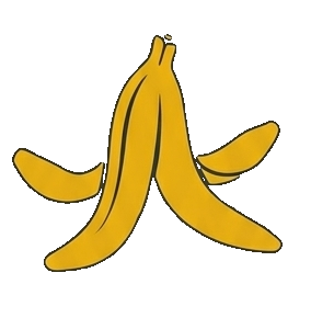 Komplett Banane — Bananenschale